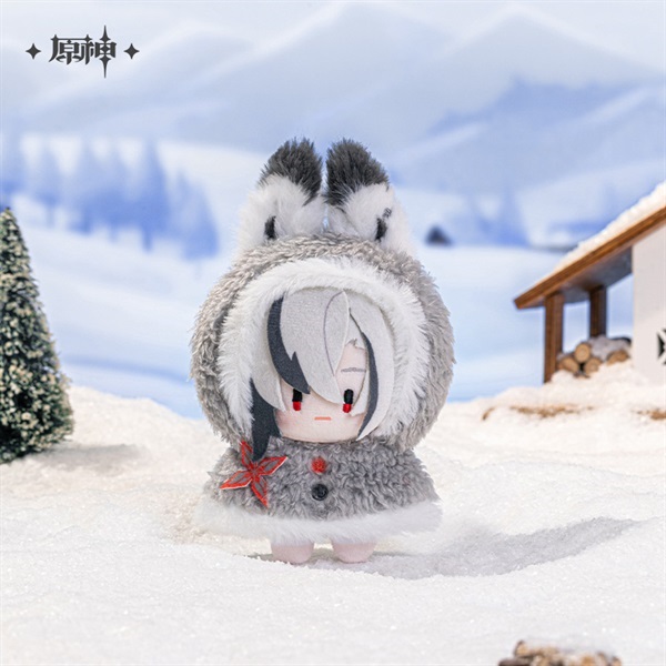 【原神】　楽しい雪の日シリーズ　ちびキャラぬいぐるみ　アルレッキーノ
