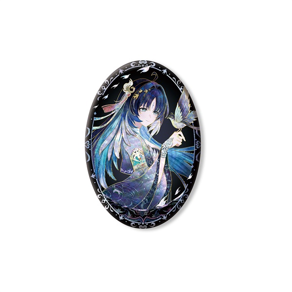 【予約商品】『鳴潮』共鳴者テーマ 螺鈿風ブリキ缶バッジ 秧秧・玄翎Ver.