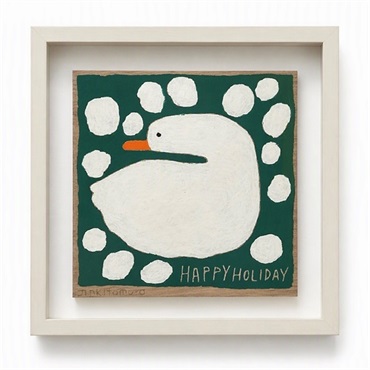 【予約商品】北村人　原画パネル作品「白鳥（緑）」