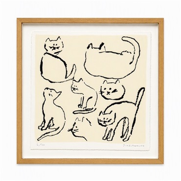 【予約商品】北村人　ジークレープリント作品「ねこ」