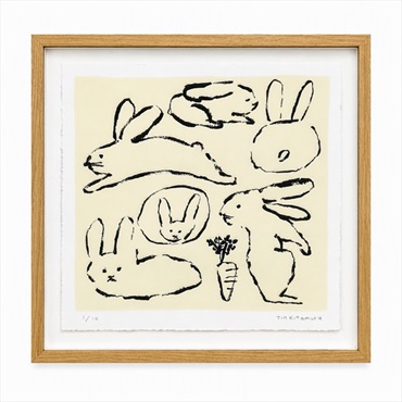 【予約商品】北村人　ジークレープリント作品「うさぎ」