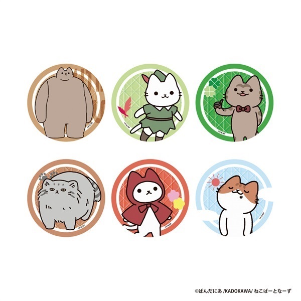 【予約商品】うごく！ねこむかしばなしトレーディングマット缶バッジ【BOX】