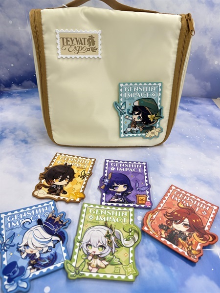 【原神】ティワットシリーズ　バッグ（６つワッペン付き）