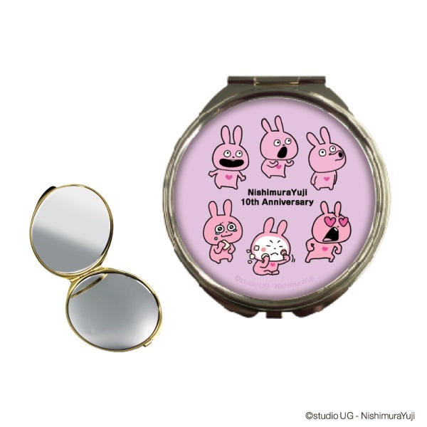 【にしむらゆうじ活動10周年記念 - みんなの思い出フェア - 先行発売】コンパクトミラー　ラブラビット