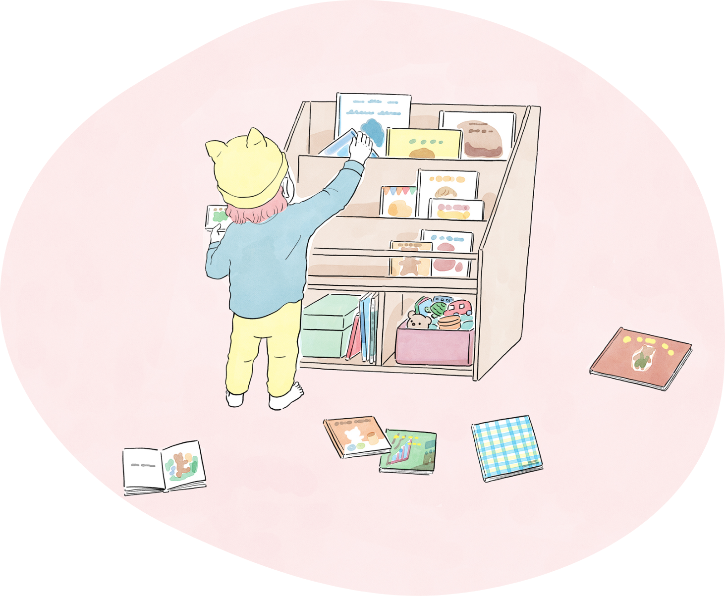 本を探す子供