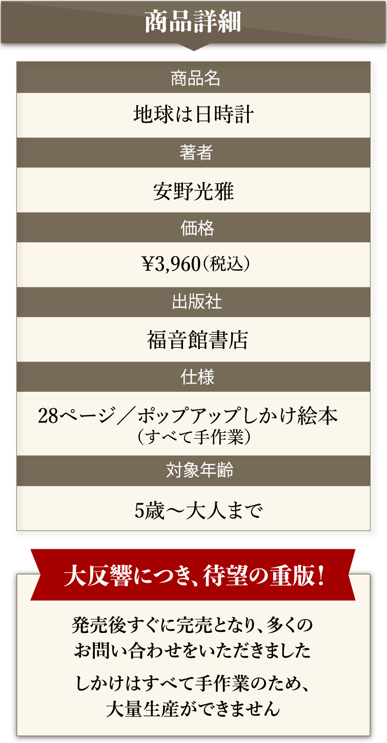 『地球は日時計』の商品詳細。商品名・著者・価格・出版社・仕様・対象年齢、重版の案内。